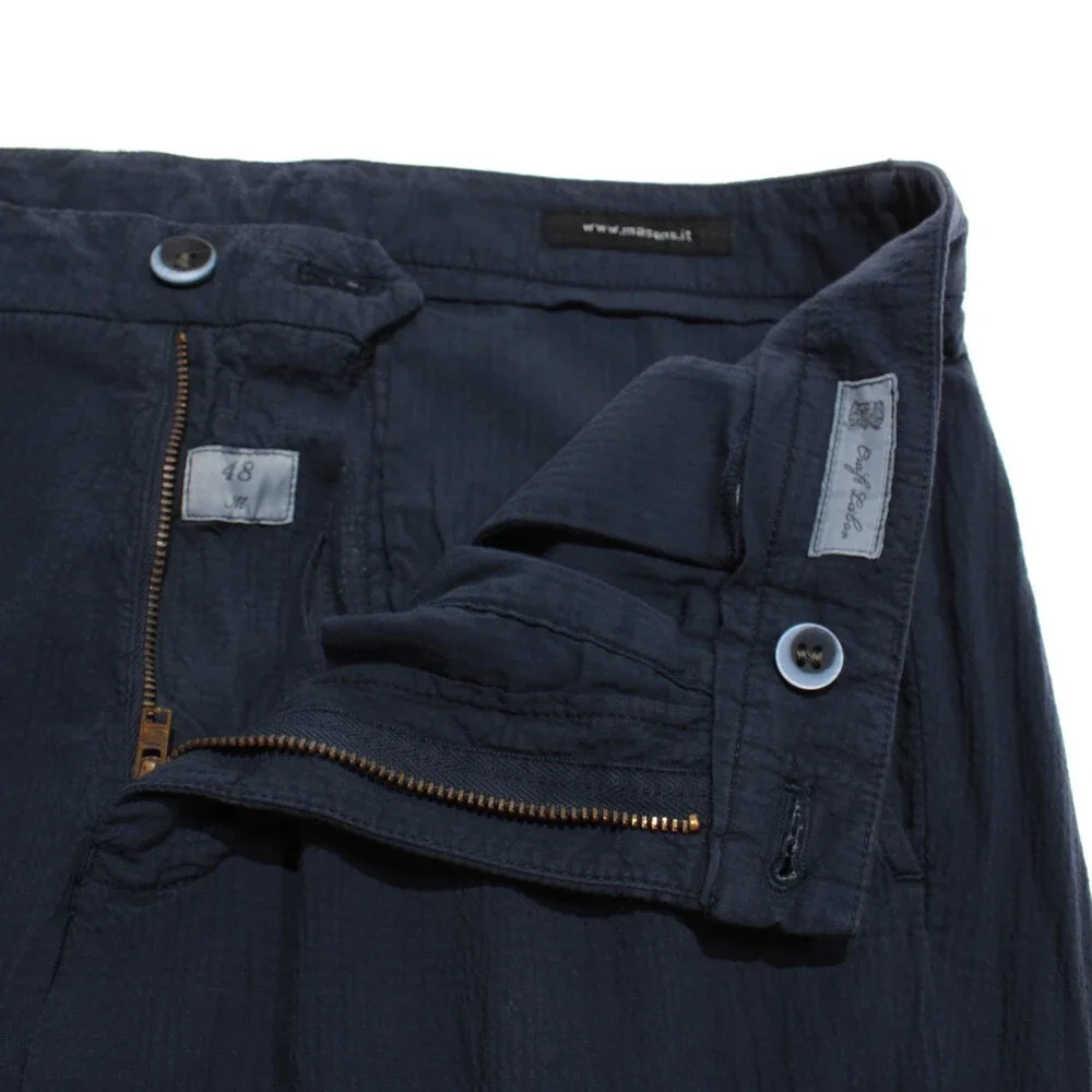 Mason's NWT Chinos / Casual Pants Size 48 (US 32) Torino in Blue Cotton Blend
